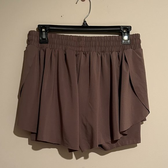 Athleisure Shorts with Skirt Detailing - Picture 2 of 6